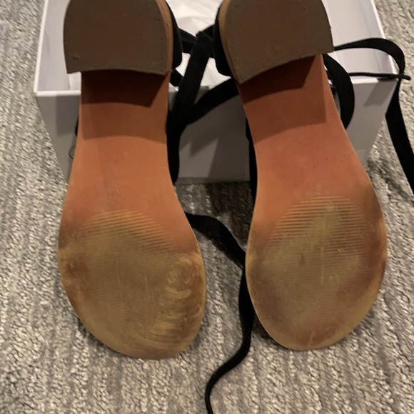 Steve Madden Rizzaa Black Suede Sandals - Picture 4 of 5